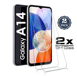 2X Samsung Galaxy A14 4G 5G - Panzerglas Glasfolie Display Schutz Folie Glas Screen 9H Hart Echt Glas Displayschutzfolie 2 Stück