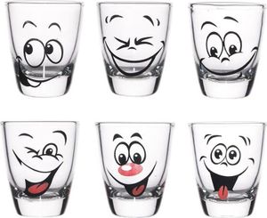 ORION Poháriky na panáky s veselými tvárami HUMOR 25 ml 6 kusov