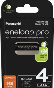 1x4 Panasonic Eneloop Pro Micro 930mAh AAA Ni-MH    BK-4HCDE/4BE