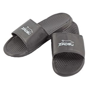 ZAOSU timeless slippers Badeschlappen | Rutschfeste unisex Badeschuhe Schwarz, Größe:36