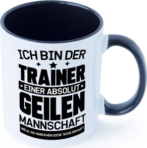Ich bin Trainer Tasse Weiß Schwarz