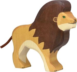 Holztiger 80139 Löwe, 14 x 2,9 x 12,8 cm, orange/braun