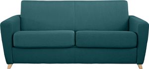 Miliboo - Schlafsofa skandinavisch blaugrün und Holz GRAHAM