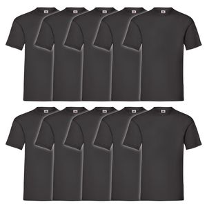 10er Pack Fruit of the Loom Valueweight T-Shirt, (SB10610360), Farbe:schwarz, Größe:XL