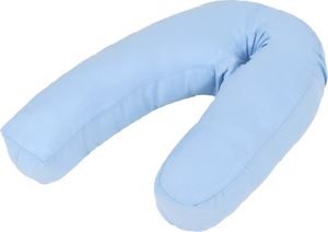 Tehotenský vankúš v tvare písmena J 54x(36-43) cm, modrý