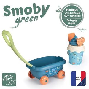 Smoby Green Handwagen mitSandeimergarnitur ausBiokunststoff
