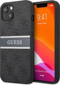 Guess 4G Printed Stripe – pouzdro na iPhone 13 (šedé)
