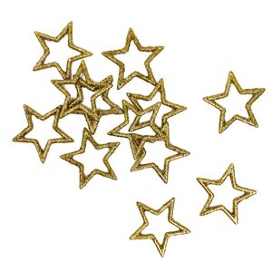 Oblique Unique 12 Sterne Glitzer Streudeko Stern Tischdeko Deko für Weihnachten Dekoration Weihnachtsdeko - gold