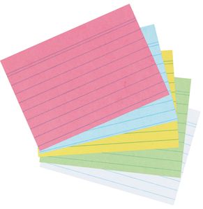 Herlitz Karteikarten DIN A8 liniert farbig sortiert 200 Karten