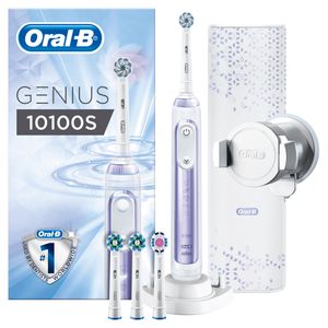 Oral-B Genius 10100S Orchid Purple Elektrische Zahnbürste mit Zahnfleischschutz-Assistent