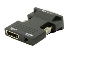 Microconnect Vereinigtes Königreich Hdmivgaaudiob - HDMI und VGA Adapter, Schwarz
