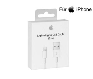 Original Apple iPhone Lightning auf USB Kabel 2m Ladekabel