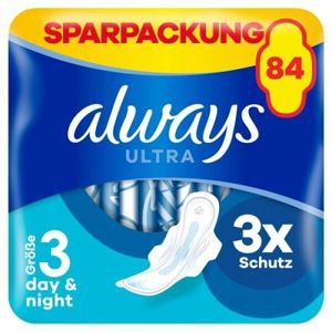 vždy Ultra pad Night s krídelkami mesačné balenie, 84 vložiek (3 balenia x 28 kusov)