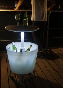 KETER-Osvětlený Cool Bar - Párty stůl s integrovaným boxem na led a světlem-bílý/průhledný-6050