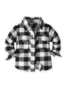 Jungen Plaid Bluse School Offene Fronthemd Jacke Baggy Flanell Mantel, Farbe: Schwarz, Größe: DE 150