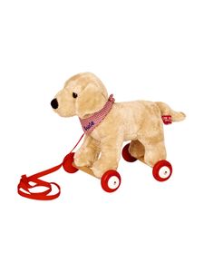 Spiegelburg Spielwaren Labrador Luzie auf Holzrollen - Lustige Tierparade Nachziehspielzeug Kleinkind Spielzeug