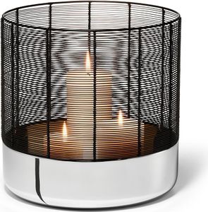 Philippi Windlicht Luna XL hochglanzpoliert und pulverbeschichtet aus Nickel