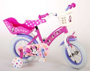 Volare Kinderfahrräder Mädchen Minnie Cutest Ever! 12 Zoll 23 cm Mädchen Rücktrittbremse Rosa/Violett