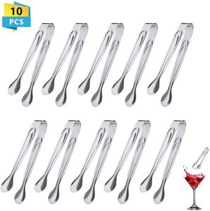 10 Stücke Edelstahl Zuckerzange Set, Eiswürfelzange für Süßigkeiten Candy Salat Spaghetti Servierzange in Hochzeit Party Bar Büfett Grill Picknick