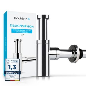 Bächlein Design Siphon Universal für Waschbecken & Waschtisch - Chrom