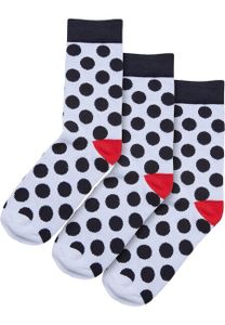 Ponožky Urban Classics Basic Polka Dot 3-Pack white/black - 43-46