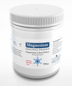 Original Pharno Magnesium-Citrat Pulver - 750g - 100% Pures Magnesiumcitrat ohne Zusätze