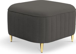 DomoHome Polsterhocker LAREN - Modernes Design, Metallfüße, Hochwertige Polsterung, Sitzhocker, Fußstütze, Elegantes Wohnaccessoire, Maße: 60x60x41cm, Farbe: DUNKELGRAU