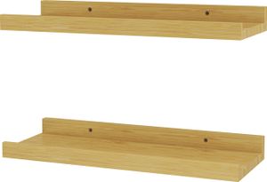 Vicco Wandregal Linus, 40 x 4 cm 2er Set, Naturholz