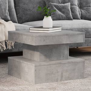 vidaXL Couchtisch mit LED-Leuchten Betongrau 50x50x40 cm vidaXL Couchtisch mit LED-Leuchten Betongrau 50x50x40 cm