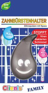 Clienis© Family Zahnbürstenhalter mit mikrobiotischer Wirkung IN SCHWARZ