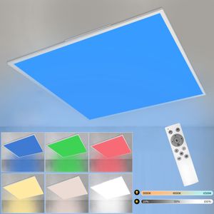 ZMH LED Deckenleuchte Weiß Dimmbar mit Fernbedienung RGB Farbwechsel Deckenlmape Deckenbeleuchtung für Wohnzimmer Schlafzimmer Küche Kinderzimmer