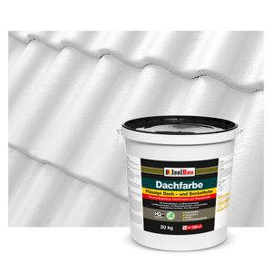 Isolbau Dachfarbe Weiss 20 kg Sockelfarbe Fassadenfarbe Dachbeschichtung RAL Farbe