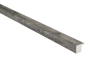 HEXIM Lamellenwand HDPS Polystyrol - Lamellen Wandverkleidung Akustikpaneele Wandpaneele Holz Imitat - (1 Abschlussleiste - hellgraue Holzstruktur) Feuchtraumpaneele