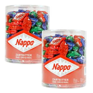 Nappo Zartbitter Dose 2x1320g Nougat mit Zartbitterschokolade Klassiker