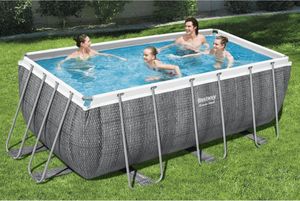 Bestway Power Steel Pool-Set Rechteckig 412x201x122 cm