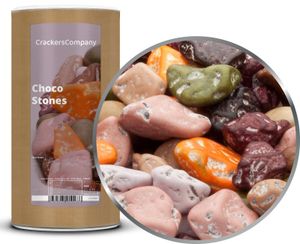 Choco Stones - Farbige Schoko Kieselsteine - Membrandose groß 900g