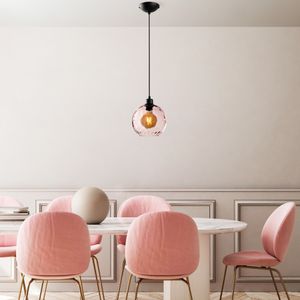 Opviq, Benek - 20-14303, Kronleuchter, Rosa, METALLKÖRPER, 20 x 20 x  40 - 120 cm