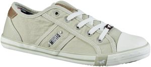 Mustang coole Damen Canvas Sneakers in ivory, Textilfutter, weiche Decksohle