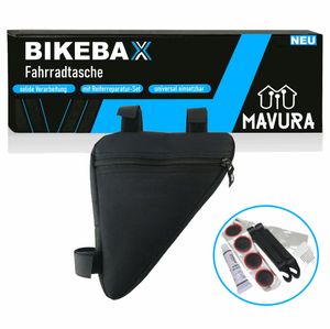 BIKEBAX Fahrrad Rahmentasche Fahrradtasche Dreieckstasche +Reifen Reparatur Set