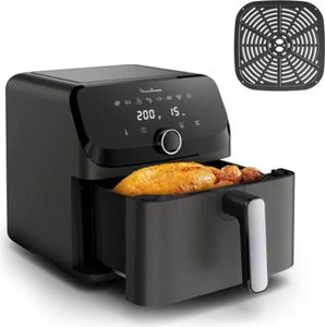 Moulinex Easy Fry Mega Heißluftfritteuse, Kohlegrau, 7,5 l, EZ855HF0 Moulinex Easy Fry Mega Heißluftfritteuse, Kohlegrau, 7,5 l, EZ855HF0