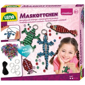 LENA Maskottchen Perlen Set für 4 Tier-Anhänger