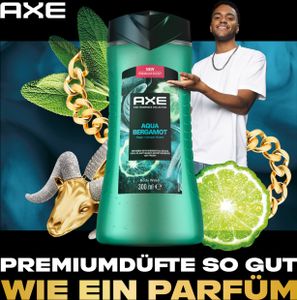 AXE Fine Fragrance Collection Bodyspray und Duschgel Aqua Bergamot Bodywash Deo mit 2x mehr Frische-Booster 6 Stück (2x3)