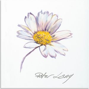 ARTland Wandbild Alu für Innen & Outdoor Blume_weiß V Größe: 40x40 cm