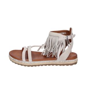 FEMME PLUS Sandalen Damen Wildleder Beige BC579 - Größe: 40