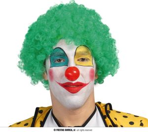Clown Kostüm Karneval Wig Curly Spaß Party Bunt Karneval Fasching Lustige Frisur Clown Kostüm Zubehör Lockige Witzige Mütze Feier Festlichkeit, Farbe: Grün