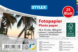 Stylex Fotopapier 10x15 cm,180g,25 Blatt, FSC40833