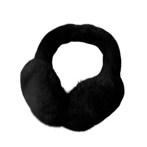 Einfarbige, elastische, rutschfeste, niedliche Uni-Ohrenschützer für den Winter, weiches, verdicktes Plüsch-Stirnband, Ohrenwärmer, Schwarz