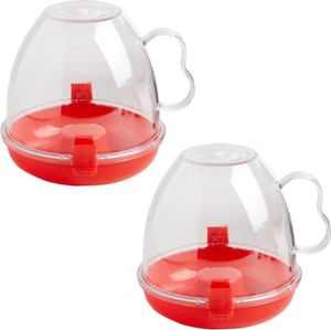 2er Set Mikrowellen Popcornmaker Popcornbereiter 17 x 15,5 x 15 cm Popcornmaschine Popcorn Maker Schüssel ohne Öl 2er Set Mikrowellen Popcornmaker Popcornbereiter 17 x 15,5 x 15 cm Popcornmaschine Popcorn Maker Schüssel ohne Öl