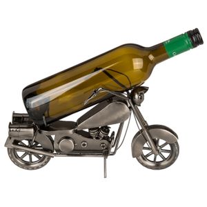 Kovový stojan na víno Motocykel