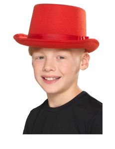 Kinder Kostüm Zubehör Zylinder Hut Karneval Fasching rot